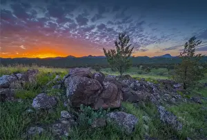 Semi Arid Prints: Sunset in the Bunaroo valley in the southern region of Flinders Ranges National Park