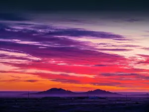 Sunset colours at Coober-Pedy