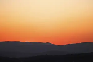 Kathryn Diehm Prints: sunset colours over mountains