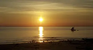 Sunset on famous Cable Beach in Broome