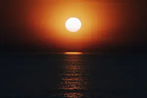 Sunset over the Indian Ocean shot from Cable Beach, Broome, Western Australia, Australia