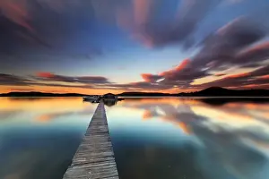 Steve Daggar Photography Prints: Sunset jetty reflections