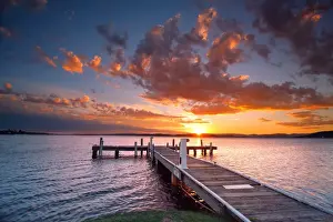 Sunset at lake macquarie