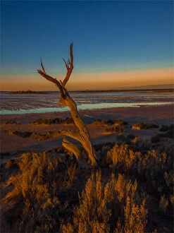 Images Dated 25th April 2021: Sunset at Lake Tyrrell, situated near the town of SeaLake, in the Wimmera district of Victoria