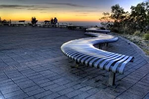 Images Dated 22nd January 2015: Sunset at Mt Lofty Summit