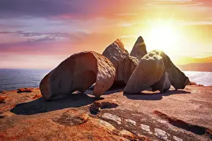 Artie Ng Prints: Sunset at Remarkable Rocks, Flinders Chase National Park, Kangaroo Island, South Australia
