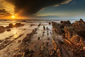 Louise Denton Prints: Sunset over the rocks at Mindil Beach