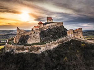 Sunset Over Rupea Citadel, A Haven from the Past Sunset Over Rupea Citadel, A Haven from the Past