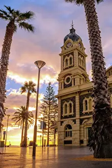 Artie Ng Prints: Sunset View of the Glenelg Town Hall at Moseley Square