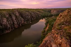 Sunset View of Katherine Gorge From Barrawei Lookout in Nitmiluk National Park, Northern Territory, Australia