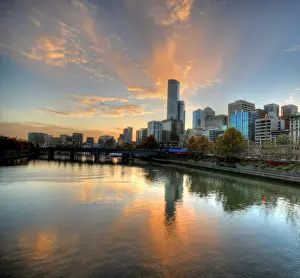 Yarra River Prints: Sunset over the Yarra River, Melbourne