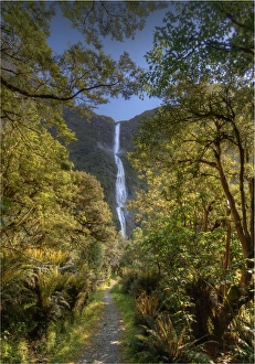 Sutherland falls, Milford Track, Fjordland National Park, South Island, New Zealand Sutherland falls, Milford Track, Fjordland National Park, South Island, New Zealand