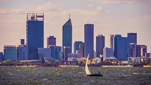 : Swan river views in the city of Perth