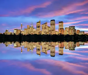 AtomicZen The Beauty Of Nature Prints: Sydney Central Business District Reflection, Australia