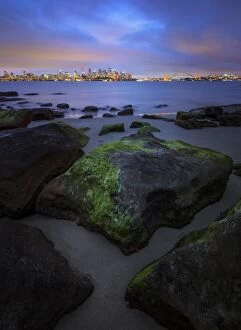 Images Dated 5th May 2014: Sydney city at dusk, taken from North Sydney