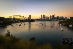 Building Exterior Prints: Sydney City Sunrise at Waverton, Australia