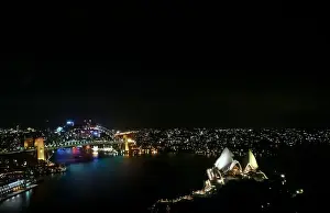 Opera House Prints: Sydney Harbor at night