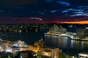Sydney Harbour and Sydney Opera House at dawn