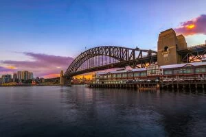 Sydney Harbour Bridge Collection: Sydney skyline at dawn