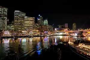 Sydney skyline at night