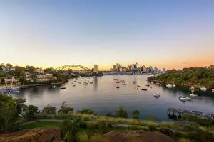 Aerial View Prints: Sydney Sunrise at Waverton