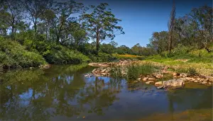 The Tambo river in Summer in the Alpine mountainous region of north east Victoria, Australia