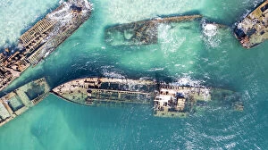 Ship Wrecks Around Australia Collection: Tangalooma Shipwrecks