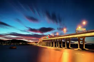 Building Exterior Prints: The Tasman Bridge in Hobart, Tasmania