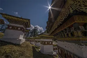 Temple Building Prints: Temple at Dochela Pass, Bhutan