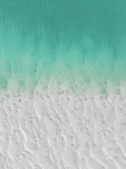 Aerial Beach Photography Prints: Textured beach in Willie Creek estuary shot from directly above