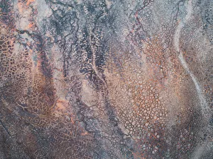 Textures of a gold mine taken from a drone, Coolgardie, Australia Textures of a gold mine taken from a drone, Coolgardie, Australia