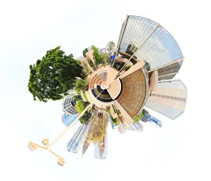 A tiny world of the Brisbane skyline