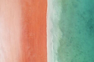 Images Dated 13th July 2023: Tranquil beach scene photographed from a drone perspective, Broome, Western Australia, Australia