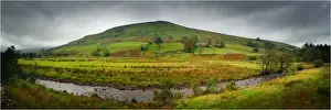 Yorkshire Dales Prints: A tranquil view of farmland in the Yorkshire dales, England, United Kingdom