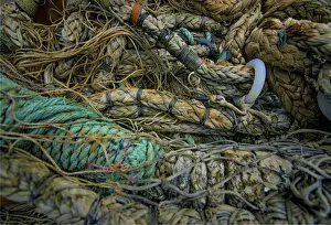 North Sea Prints: Trawler fishing chains and ropes, Shetland Island, Scotland