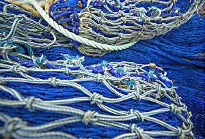 North Sea Prints: Trawler fishing chains and ropes, Shetland Island, Scotland