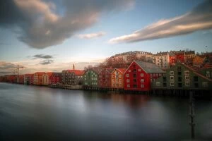 Images Dated 2nd February 2014: Trondheim colourful waterfront houses