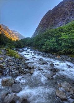 The Tutoko river, Fjordland national park, South Island, New Zealand The Tutoko river, Fjordland national park, South Island, New Zealand