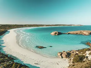 Clear Water Prints: twilight cove drone