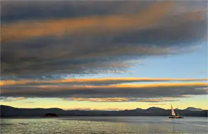 Twilight on Maquarie Harbour, south west Tasmania