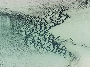 Images Dated 2024: Unusual patterns in an estuary photographed from a drone, Western Australia, Australia