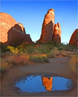 A view of Arches National Park, which is situated in the South-western region of the United States, in the state of Utah