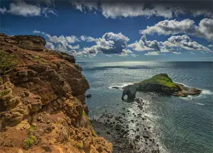 A view to bird rock on Norfolk Island, South Pacific