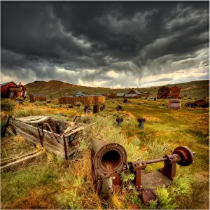 Old Ruin Prints: A view of Bodie, an abandoned historic mining town in the Sierra Nevadas of California