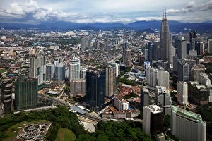 Artie Ng Collection: View of City of Kuala Lumpur And Petronas Towers, Malaysia, South-East Asia