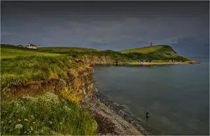 Kimmeridge Prints: A view of the coastline at Kimmeridge bay