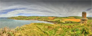 Kimmeridge Prints: A view of the coastline at Kimmeridge bay