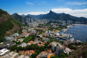 World Heritage Prints: View Of Corcovado Mountains, Two Brothers And The City of Rio De Janeiro From Sugarloaf Mountain