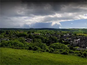 English Landscape And Panorama Views By Southern Lightscapes Prints: View at Corfe Castle, Dorset, Isle of Purbeck, England, United Kingdom