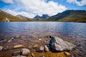 View of Cradle Mountain in the Cradle Mountain-Lake St Clair National Park, Central Highlands Region of Tasmania, Australia